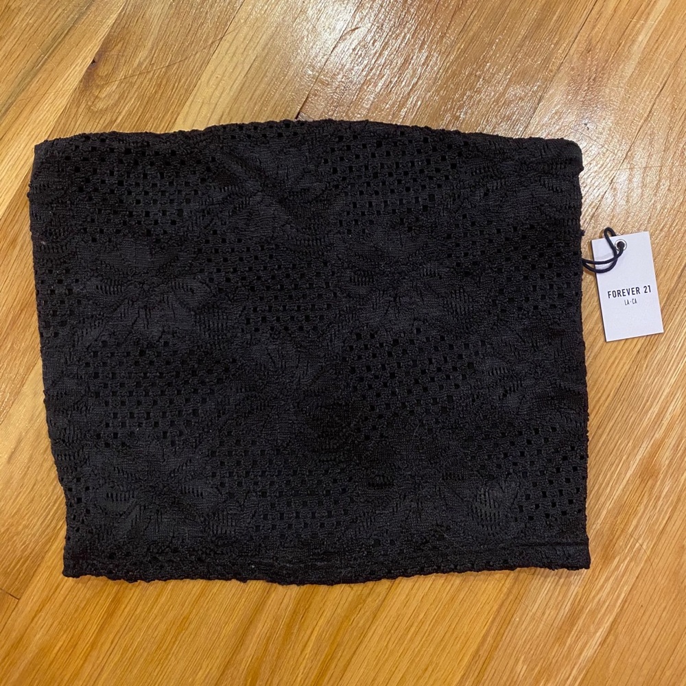 black lace forever 21 tube top